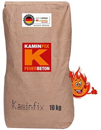 Feuerfester Beton mit 0-6mm Körnung zum stampfen, gießen und vibrieren. Einsatztemp. 1300°C Made in Germany. Feuerbeton auf Schamotte Basis. (10kg)