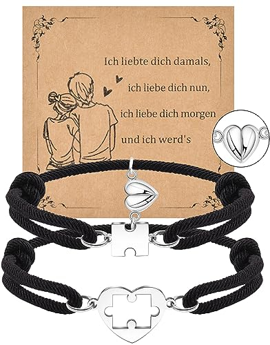 CheersLife Partner Armbänder Partnerarmbänder Pärchen Armband Paar Armbänder Fernbeziehung Armband Geschenk Für Paare Freund Freundin Jubiläum Hochzeit Geburtstag