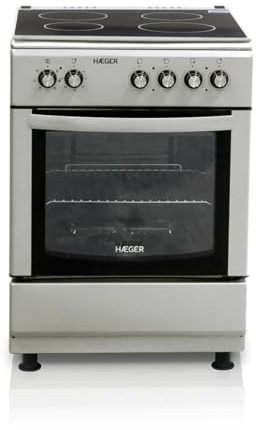 HAEGER Cucina elettrica con piano cottura, 60x60, 4 zone, piano cottura, 64 l