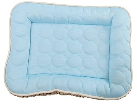 Supvox Hundebett Katzenbett Kühlmatte Sommer Welpen Schlafkissen Eisseide Baumwolle 41x51cm Haustier Schlafkomfort
