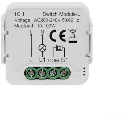 Pour Tuya pour ZigBee pour module d'interrupteur intelligent, aucun conducteur neutre nécessaire, télécommande sans fil, 39,2 x 39,2 x 18 mm, 200 ~ 240 V (A)