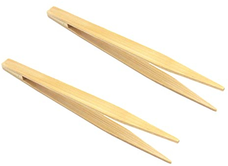 BESPORTBLE 2piezas Pinzas para Reptiles Superficie Lisa Pinzas para Recoger Comida De Bambú