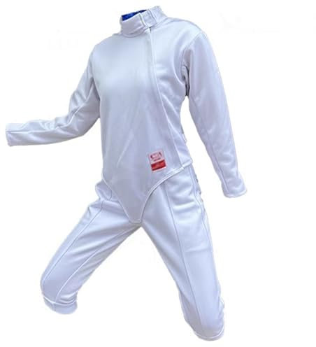 ZPRYZHD Fechtsport Uniform Anzug, 450N Fechttraining Schutzanzug für Kinder und Erwachsene, Jacke, Hose, Westenset, für Florett, Degen, Säbel - Rechte Hand(34#)