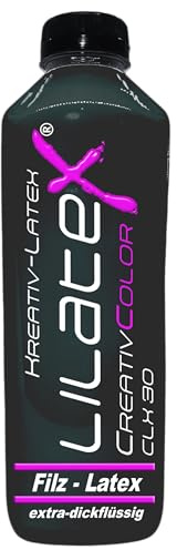 Lilatex Creativ Filz-Latex EXTRA-dickflüssig transparent (Filzlatex, 1000 ml) (schwarz)