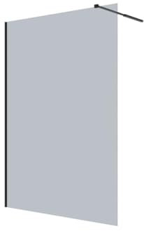 Vente-unique - Paroi de douche à l'italienne - Verre fumé gris - 140x200 cm - MALIKA II