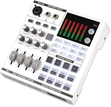Oiqippnbv SN800 Live Sound Card for Broadcast Registrazione KTV Multifunctional Live Sound Card