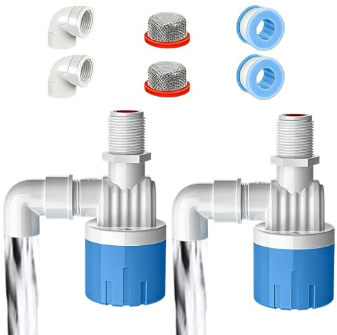 2 Sätze Schwimmerventil Für Wassertanks, 3/4 Zoll Innenoberer Wassereinlass Automatisches Schwimmerventil, Einstellbares Wasserstandsregelventil Für Fischteiche Viehtränken Bewässerungssystem