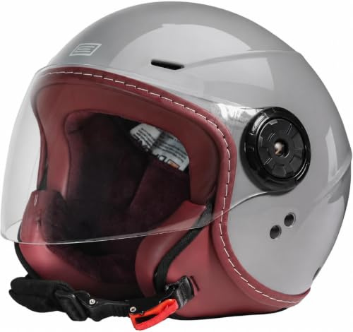 ORIGINE Casco Jet Moto ECE 22.06 Scooter Ligero con Visera | Perfil Compacto, Amplio Campo de Visión, Práctico en Ciudad, Cierre Micrométrico, Scooter Urbano y Ciclomotor, Hombre y Mujer