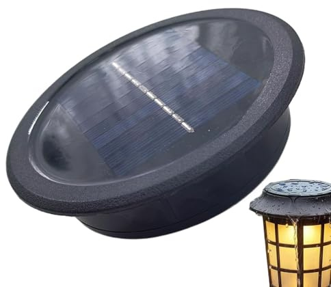 Replacement Solar Light Tops - 11cm Waterproof Round Cover | Solar Light for Garden, Pathway, Patio, Yard, Walkway Outdoor