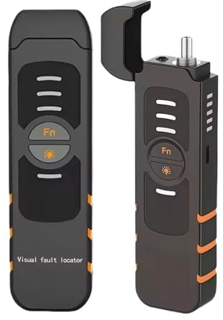 SEVEQIS Tester fibra ottica, Penna tester for fibra ottica VFL 5/15/20/30MW, localizzatore visivo di guasti, penna rossa con luce(30MW Rechargeable)