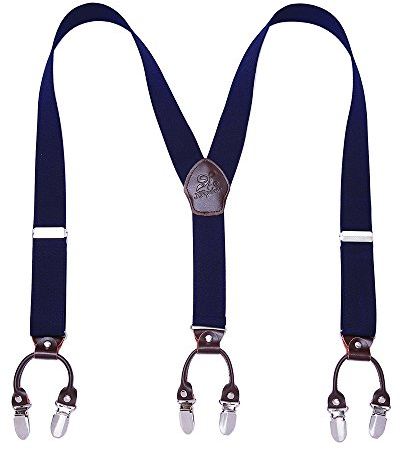 KANGDAI Hosenträger für Herren Breit Y Style 3.5 CM Mit Sehr 6 Starke Metall Clip Durable Elastic Verstellbare Hosenträger Geschenkbox für Herren und Damen