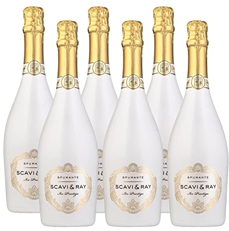 SCAVI & RAY Ice Prestige Spumante 6 x 0,75l, halbtrocken, fruchtig frischer Schaumwein aus Italien, 10,5% Vol. Alkohol - perfekt für festliche Anlässe
