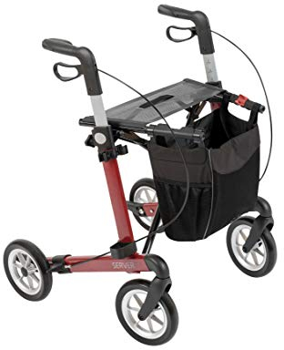 Rehasense Server L Komfort Softrad Rollator weinrot
