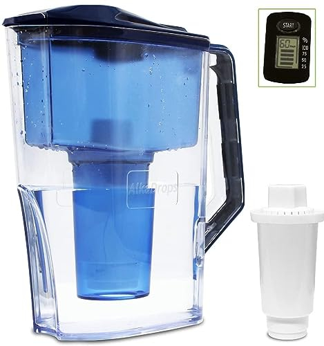 Alkaline Water Filter Pitcher,2.5L Filter kettle, High PH Alkaline Water Filter Pitcher, Unique Multi-Stage Filtration, BPA Free For Healthy, Clean & Toxin-Free Mineralized Water filter jug