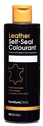 Furniture Clinic Leather Repair Paint for BMW Car Seats and Interiors. All in One Paint for Dyeing & Restoring Leather. (250ml, Walknappa Black)