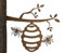 Bornhöft Gartenstecker Baumstecker Metall Rost rostige Gartendeko Edelrost Biene Bienenkorb