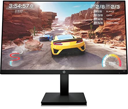 HP X27 – Monitor Gaming de 27” Full HD (1920 x 1080 a 165Hz, IPS, 1ms, HDMI, Antirreflejo, Eye Ease, Altura e Inclinación Ajustables, Compatible con Consolas) Negro