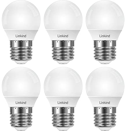 Linkind Dimmbar E27 Golf P45 Lampe 4.2W, erzetzt 40 Watt, 6500K Kaltweiß 470Lumen E27 LED Leuchtmittel im Tropfenform G45 Birne, 6 Stück