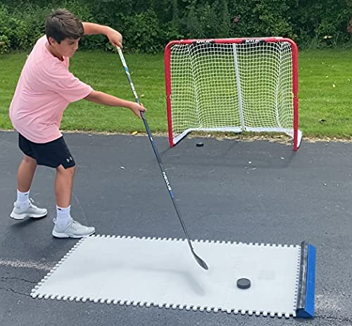 Skate Anytime – Jederzeit punktet – Precision Dryland Hockey-Schießmatte & Puck Passer Rebounder für Stickhandling, Schießen, Passen – Passen Sie Ihre Trainingsfläche an.