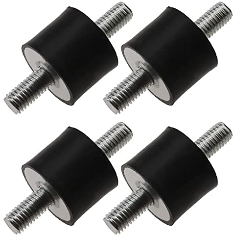 ECSiNG Gummipuffer Stoßdämpfer Gummi Puffer Anti-Vibration, 25x20mm M8 (18mm Gewindelänge), 4 Stück