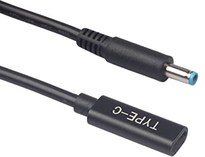 Yunseity 65W PD USB Type C Female Input to 4.5mm x 0.6mm (4.5mm x 3.0mm) Power Charging Cable, Only for Notebook, Laptop