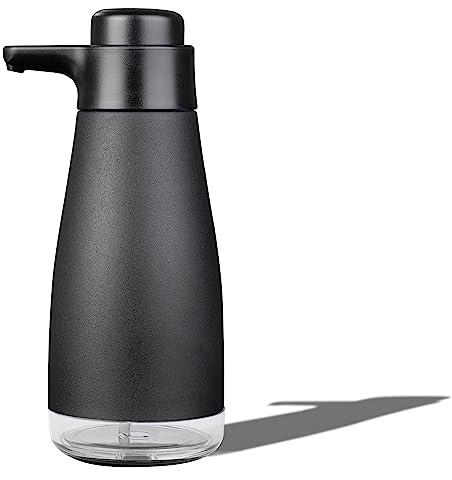 AIKE AK1062 Seifenspender Edelstahl, 450 ml Flüssigseifenspender, Geschirrspülseifenspender für die Küche Schwarz