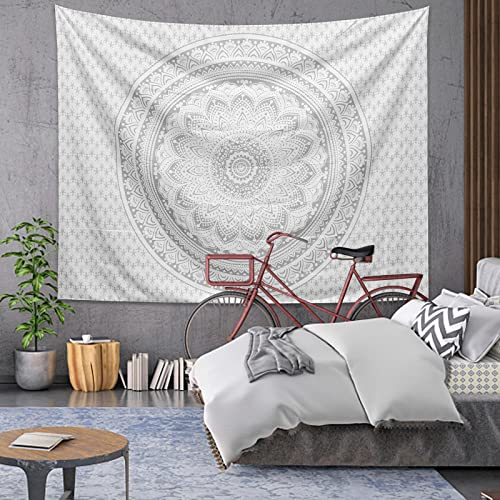 Tapiz de Pared Grande 200 x 150 cm, Tapices de Tela Boho Hippie Mandala, Tapiz Toalla de Playa Manta Bohemio Sol y Luna, Tapices Decorativos Artístico para Colgar Dormitorio Sala de Estar (Mandala B)