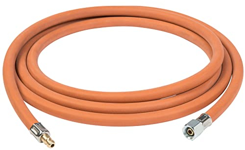 THR Industrieprodukte Tubo del gas, 3 m, 300 cm, attacco rapido su filettatura sinistra da 1/4, resistente all'inverno, 30°, propano butano 2024