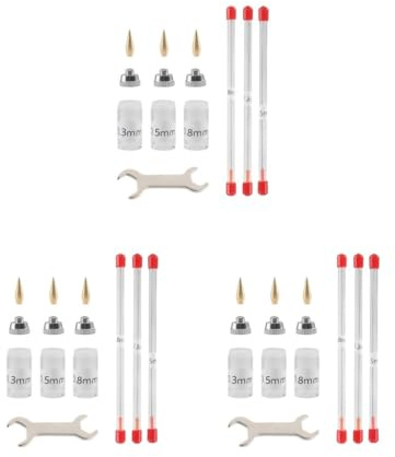 Adoorniequea 3 Set 11x Airbrush Düse Kits Airbrush Ersatzteile Zubehör für Ersatzteile