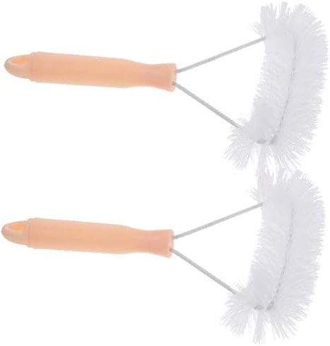 ABOOFAN Ergonomic Handle Window Screen Brush 2pcs Multifunctional Window Cleaner Tool Screen Window Cleaning Brush Easy to Detach and Install