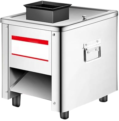 Hydravex Stable Operation Stainless Steel Meat Slicer, Meat Cutter Slicer Cutting Machine Cube Shredded Meat for Boneless Fresh Chicken Breast Pork Soft Vegetables,15MM