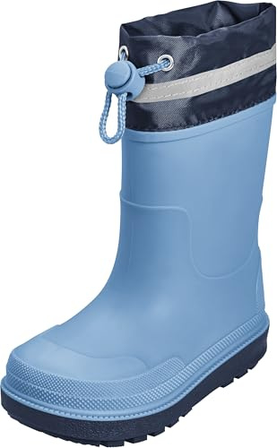 Playshoes Unisex barn regnstövlar fodrade gummistövlar, Blåfodrad, 23 EU