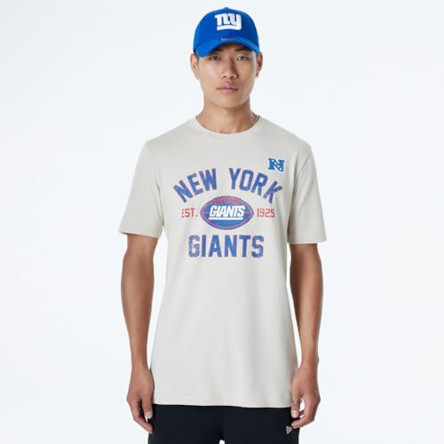 New York Giants Unisex NFL Regular T-Shirt Distressed Screenprint Team Graphic New York Giants Stone T-Shirt