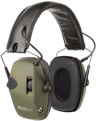 HEAR-PRO Wild Beak WB-ED27 - Cuffie antirumore elettroniche, 27 dB, Verde, Taglia unica