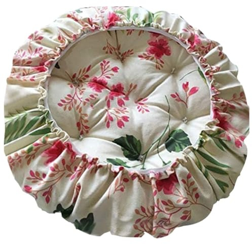 BLLMTEAR Durchmesser 30/35/40/45/50cm Rund Hocker Stuhlkissen Sitzkissen Bezug Elastische Kante, Rund Stretch, Memory Foam Kissenbezug, Dicke 6cm, Rund Bar Bezug(@2,40cm/16in)