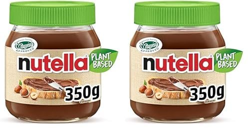 Nutella Plant-Based - Crema Spalmabile alle Nocciole e Cacao, Vegana, Senza Lattosio* e Senza Glutine, Ideale a Colazione per Vegani e Intolleranti al Lattosio, Vasetto da 350 Grammi (Confezione da 2)