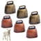 XOXVURI 6 Piezas Cencerros Ovejas Cencerro Campanas De Metal De Estilo Antiguo Para Vaca Caballo Oveja Cobre Ganado Campanas De Latón Campanas De Metal Para Mascotas (Bronze)