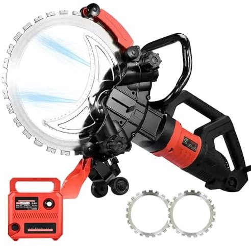16″ Scie à Anneau pour Béton, Scie à Béton 9500W, Machine De Découpe De Rainures Murales électriques, avec Suppression De La Poussière Alimentée par Eau, pour Granit Béton,Brushless