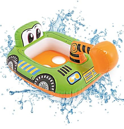 Baby Swimming, dellyy Floating Ring, Cartoon Inflatable Baby Swimming, Float aufblasbar schwimmhilfe Ring Mit Sitz Float, for Age 6 Months to 3 Years Floating Training (Bagger)