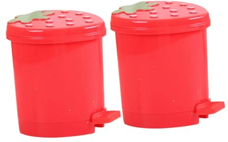 Gatuida 2pièces Corbeille De Bureau Forme De Fraise Petite Poubelle Pratique pour Bureau Maison Lot de Poubelles Décoratives
