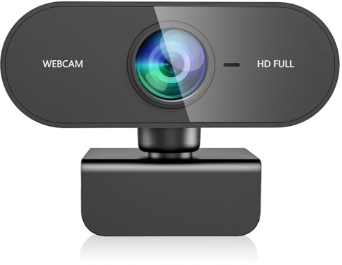 QMKKX Webcam for pc with Microphone,Full Hd 1080P Streaming Web Cam for Mac Laptop, USB External Computer Camera for Desktop,Best Cheap Face Cam for Video Conference,Zoom,Gaming YouTube Microsoft