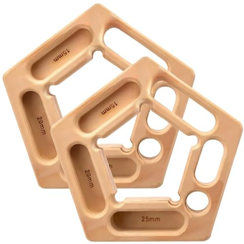2 soportes de madera para escalar, tablas de agarre versátiles 7 en 1, empuñaduras ajustables para entrenamiento de dominadas y agarre, incluye cuerdas de montaje, perfecto para ejercicios en