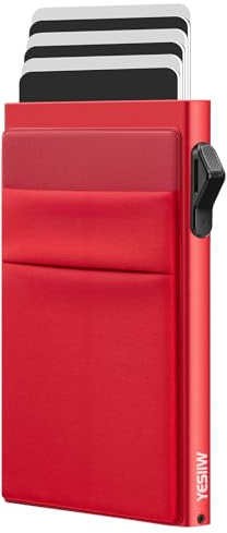 YESIIW Portefeuille pour homme petit portmonee, portefeuille slim pour hommes, portefeuille minimaliste avec protection RFID, porte-cartes, portefeuille pop-up, porte-monnaie élégant avec compartiment