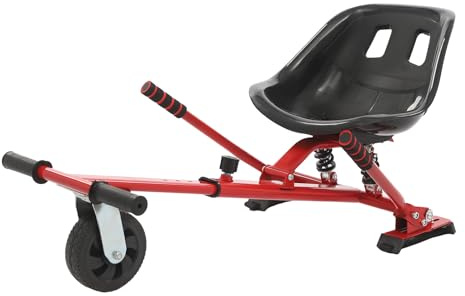 Verstellbarer Hoverboard Sitz, Universelle Sitzbefestigung für 6,5-10 Zoll Balancing Scooter, Gokart Zubehör für Kinder & Erwachsene, Rot