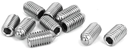 sourcing map 10stk M8x14mm 304Edelstahl Sechskant Madenschraube Set Schraube Feder Kugel DE de