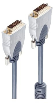 Shiverpeaks DVI-D Kabel Dual-Link 24+1 Stecker auf Stecker, 15m, vergoldet, Ferrit, DVI Monitorkabel