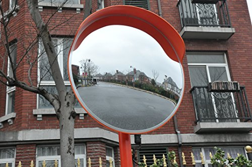 Arregui MIR002 Verkehrsspiegel 60 cm | Konvexspiegel | Spiegel für den Außenbereich | Sicherheitsspiegel für Einfahrten und Ausfahrten | Garagenspiegel | Überwachungsspiegel | orange