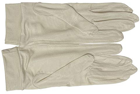 LSHARON 100% Mulberry Silk Thermal Liner Gloves (Medium, Beige) for Ski, Bike, Cycle