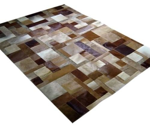 Vip-leather NEU KUHFELL Patchwork Teppich Cod 442 (240 cm x 300 cm)
