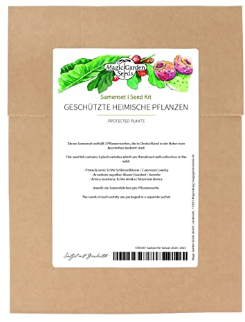 Plantas protegidas - kit de semillas con 3 especies de flores silvestres amenazadas de extinción